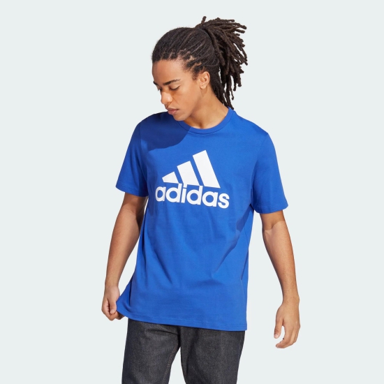 Adidas Essentials Single Jersey Big Logo Tee-M / Semi Lucid Blue / Semi Lucid Blue