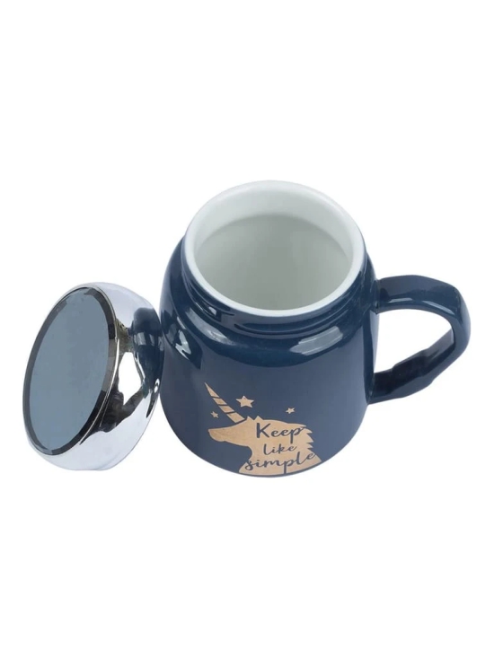 Keep Like Simple Coffee Mug With Lid -  Blue, 360Ml