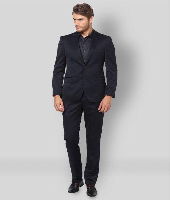 Hangup Black Solid Formal 2 Piece Suits - 38