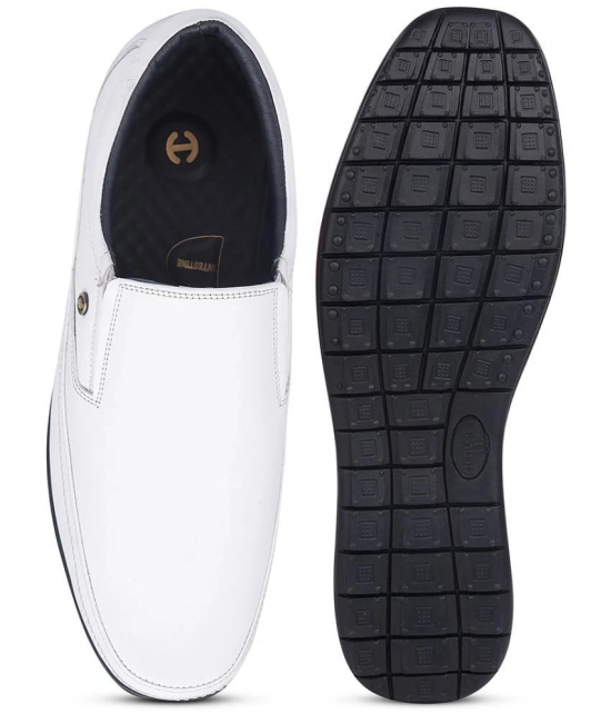 Liberty White Mens Slip On Formal Shoes - None