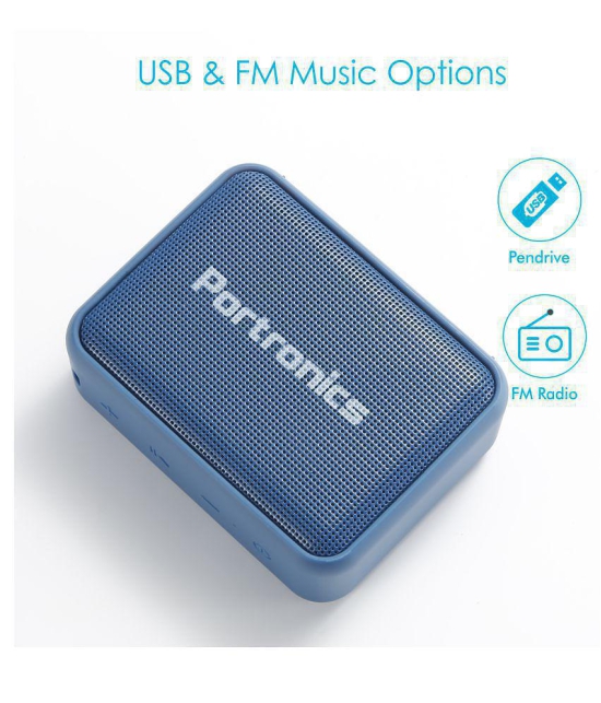 Portronics Dynamo:Portable Bluetooth Speaker with FM ,Blue (POR 737) - Blue