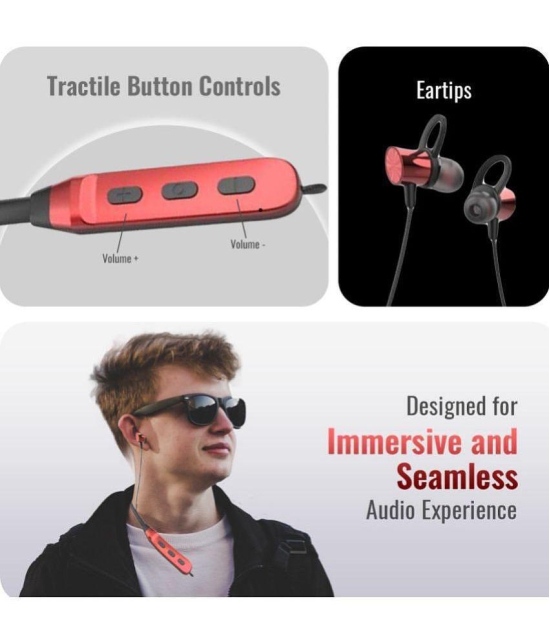 Tecsox - Wireless Bluetooth Headset - Red