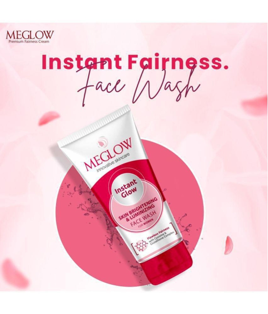 Meglow Skin Brightening Combo Pack for Women | Face Cream (50g) and Instant Glow Facewash (70g)