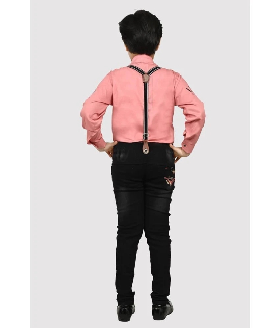 Arshia Fashions - Pink Cotton Blend Boys Shirt & Jeans ( Pack of 1 ) - None