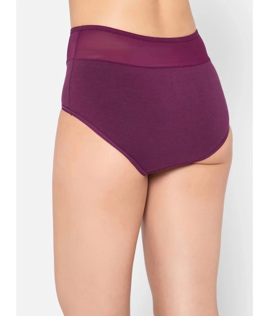 Clovia - Purple Cotton Solid Womens Briefs ( Pack of 1 ) - None