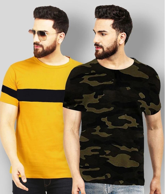 Leotude - Multicolor Cotton Regular Fit Mens T-Shirt ( Pack of 2 ) - None