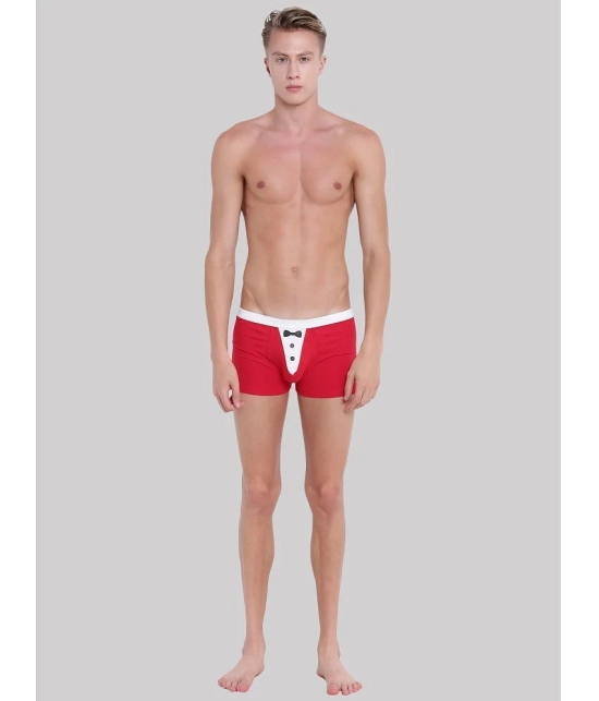 La Intimo Cotton Blend Mens Trunks ( Red ) LITR005 - None