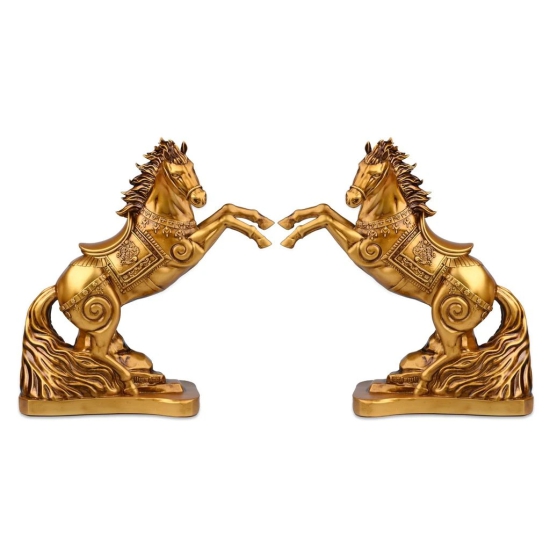 Artarium Vastu Feng Shui Horse Statue for Home Decoration, Feng Shui Horse for Gift Showpiece Vastu Good Luck Idol (Pack of 2)