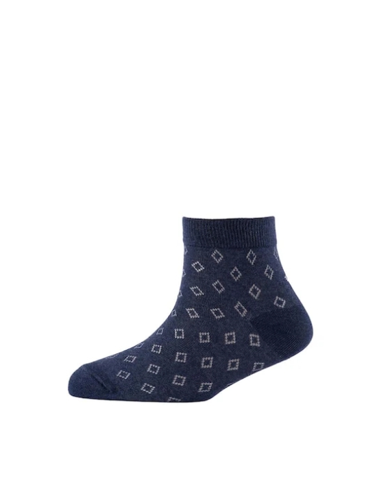 Men Pack Of 2 Patterned Cotton Ankle Length Socks