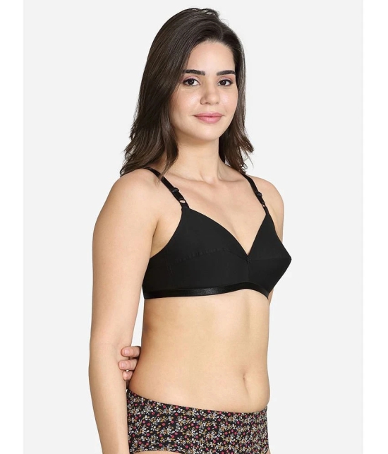 VStar - Black Cotton Non Padded Womens Everyday Bra ( Pack of 1 ) - None