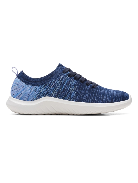 CLARKS NAVY WOMEN NOVA GLINT LACE UP SNEAKERS