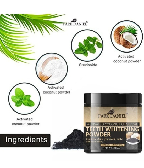 Park Daniel Coconut Shell Activated Charcoal Tooth Powder Breath Freshener 50 g