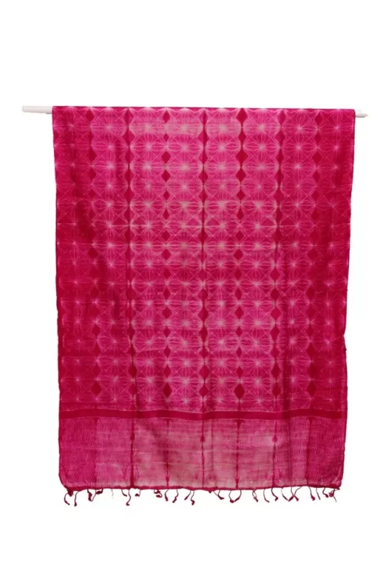 Tisser Kosa (Tussar) Silk Dupatta With Shibori