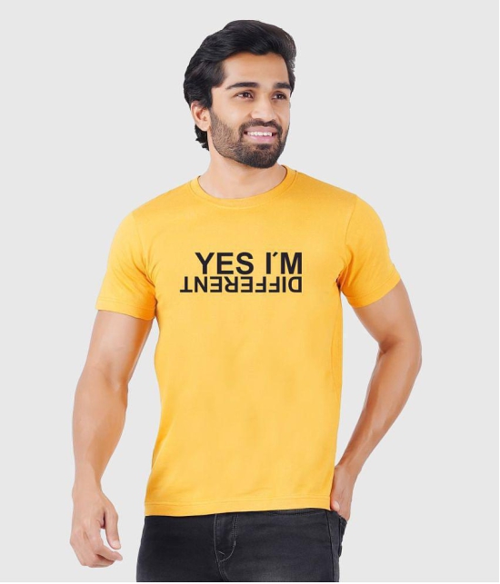 ferocious - Yellow Cotton Regular Fit Men's T-Shirt ( Pack of 1 ) - None