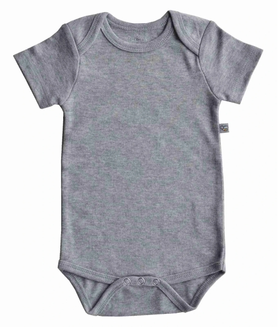 Dark Grey Melange Baby Body/Onesie (100% Cotton Interlock)