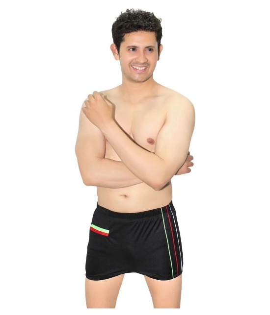 Goodluck Black Cotton Lycra Trunk - 30