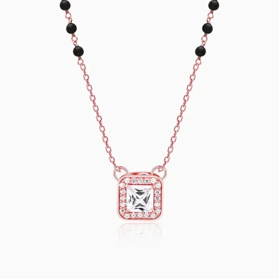 Rose Gold Love Square Mangalsutra