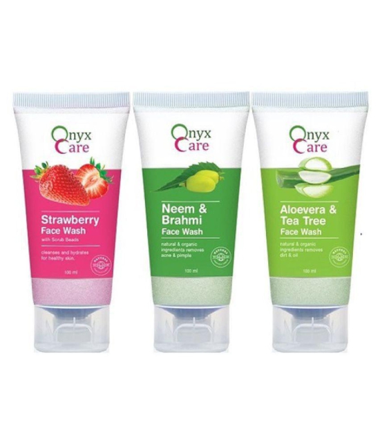 Onyx Care - Skin Inflammation Reducing Face Wash + Scrub For All Skin Type ( Pack of 3 )