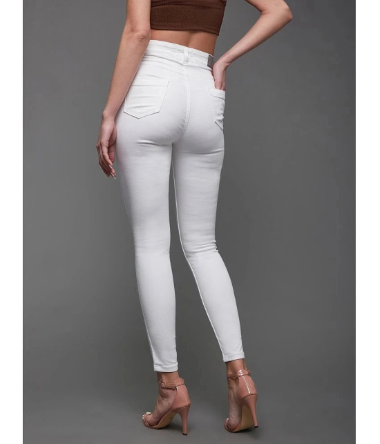 Miss Chase - White Denim Skinny Fit Womens Jeans ( Pack of 1 ) - None