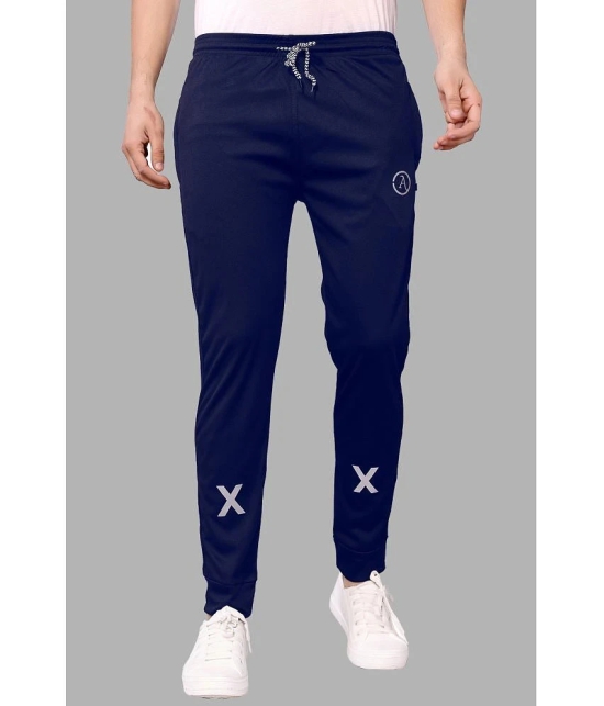 Anand Navy Blue Lycra Mens Trackpants ( Pack of 1 ) - None