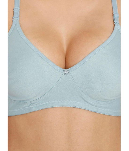 ILRASO - Blue Cotton Non Padded Women's T-Shirt Bra ( Pack of 1 ) - None