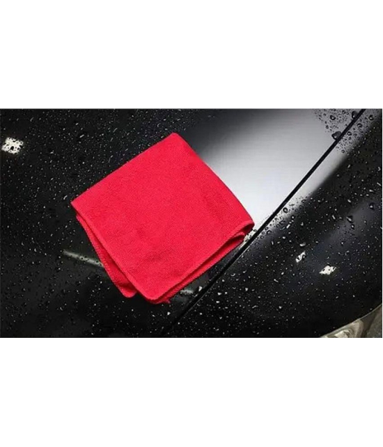 INGENS COMBO of Microfiber Cleaning Cloths,40x40cms 250GSM RED-Colour! Highly Absorbent  and 7 function water spray nozzle