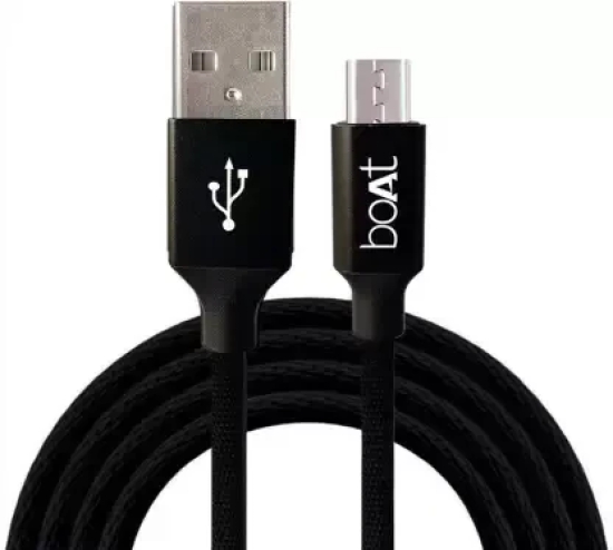 boAt Micro USB 150 Charging Cable (1.5 Meter) Black