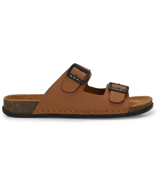 Aadi Tan Mens Slide Flip Flop - None