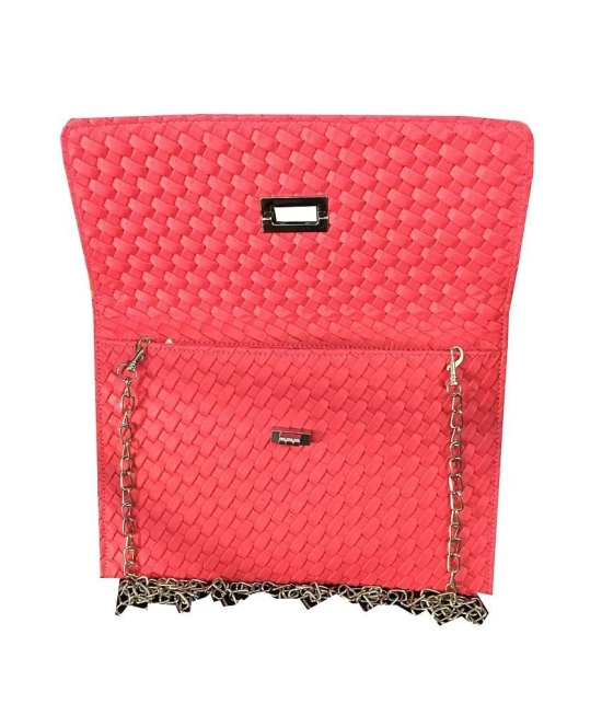 Apnav Pink Designer Clutch With Sling