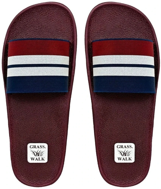 GRASS WALK Brown Mens Slide Flip Flop - None