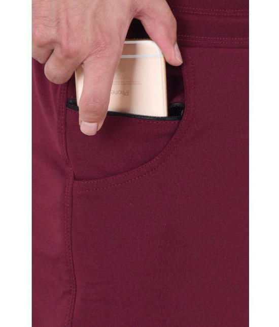 Forbro - Maroon Lycra Men's Sports Trackpants ( Pack of 1 ) - None