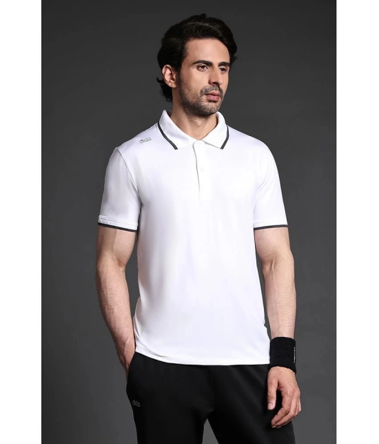 Dida Sportswear White Polyester Regular Fit Mens Sports Polo T-Shirt ( Pack of 1 ) - None