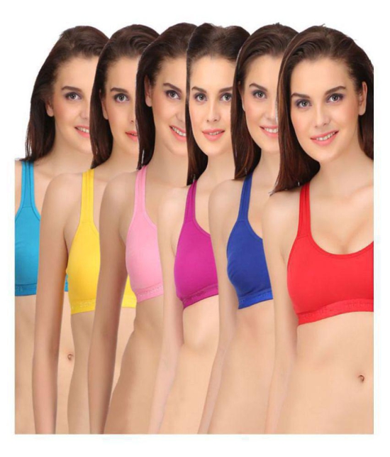 Softskin Poly Cotton Racerback bra - Multi Color - 36B