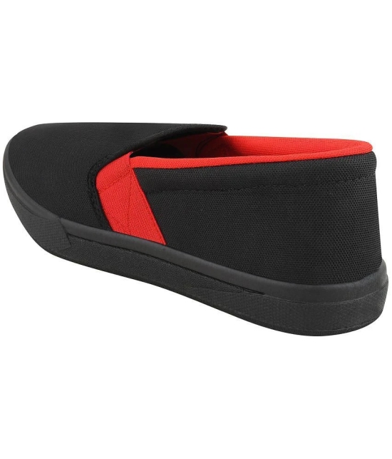 Stanfield SF CANVAS Black/Red Men SHOES - Black Mens Slip-on Shoes - None