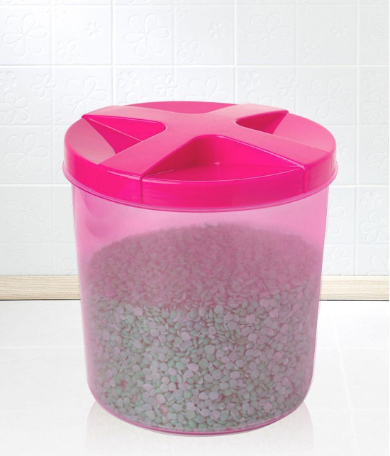 HOMETALES Multi-Purpose Container 4600ml,3200ml,2200ml,Pink Lid (3U) - Pink