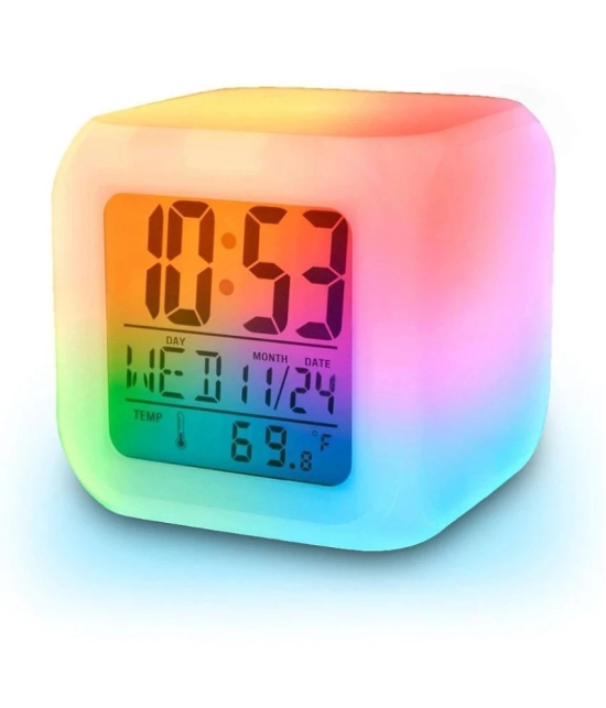 DAYBETTER Digital Plastic Square Table Clock - Pack of 1