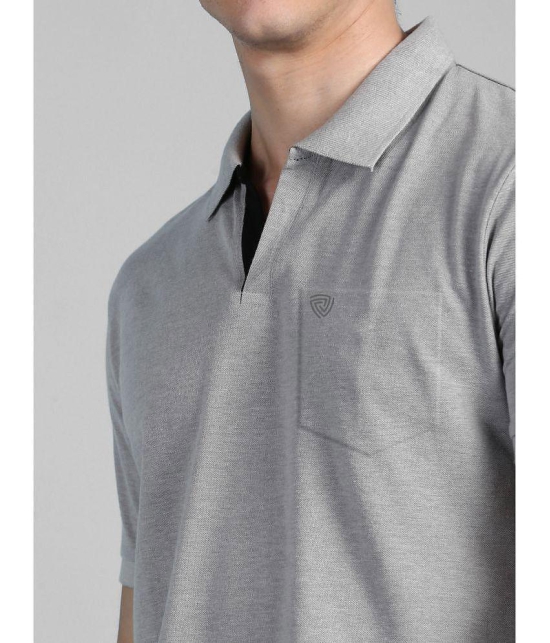 Lux Cozi Cotton Regular Fit Solid Half Sleeves Mens Polo T Shirt - Grey Melange ( Pack of 1 ) - None