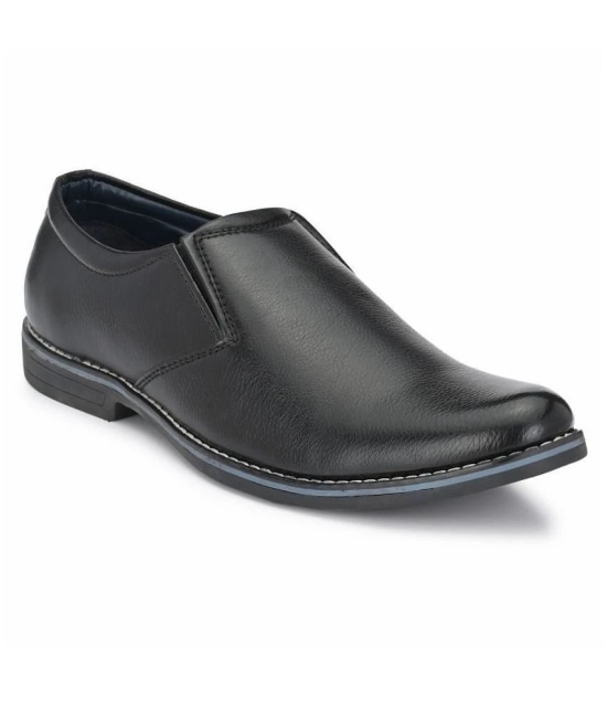 Leeport Slip On Artificial Leather Black Formal Shoes - 9