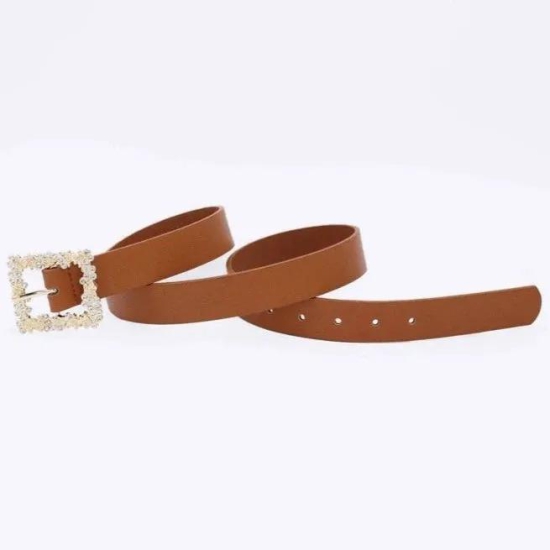 SQ Diamond Tan Belt-32