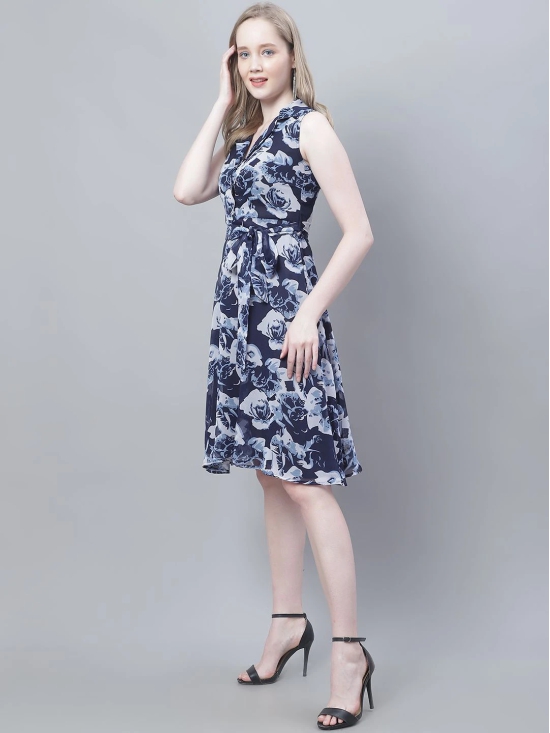 MINI & MING Women Floral Print Georgette Fit & Flare Dress