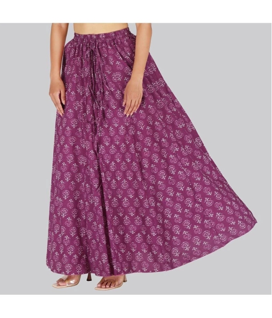 Sttoffa Purple Cotton Womens Flared Skirt ( Pack of 1 ) - None