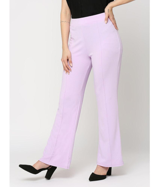 Smarty Pants - Lavender Polyester Flared Womens Formal Pants ( Pack of 1 ) - None