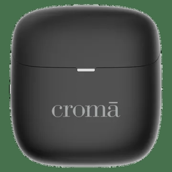 Croma TWS Earbuds (Fast Charging, Black)