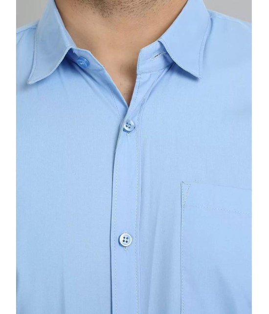 VERTUSY - Light Blue Cotton Regular Fit Mens Casual Shirt ( Pack of 1 ) - None