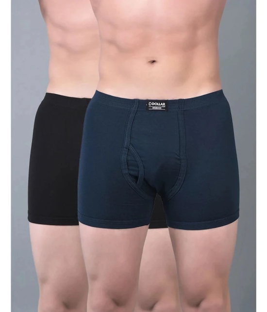 Dollar Bigboss Assorted Solid Cotton Blend Men Trunk (Pack of 2) - None