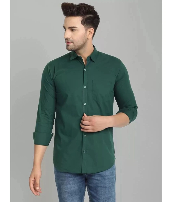 VERTUSY - Green Cotton Regular Fit Mens Casual Shirt ( Pack of 1 ) - None