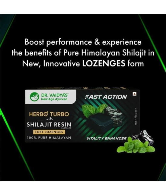 Dr. Vaidyas Herbo24Turbo Shilajit Resin Lozenges (Pastilles) (30 Lozenges Pack of 1)