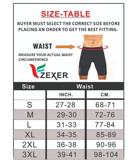 Zexer Unisex 100% Polyester Shorts Compression Wear Athletic Fit Multi Sports Cycling, Cricket, Football, Badminton, Gym, Fitness & Other Outdoor Sports Inner Wear - L