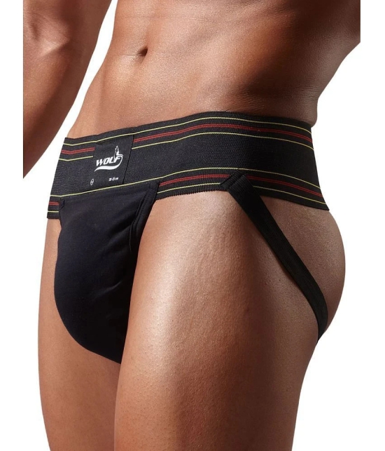 Omtex - Black Athletic Supporter ( Pack of 2 ) - L