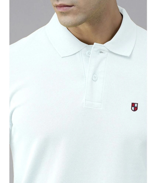 ADORATE - White Cotton Blend Regular Fit Mens Polo T Shirt ( Pack of 1 ) - None